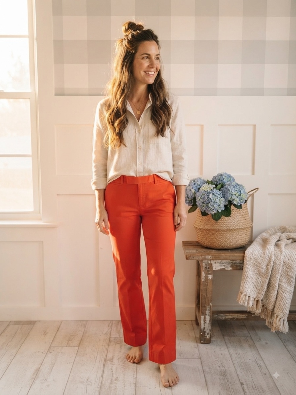GAP Cotton Classic Red Pants 10
